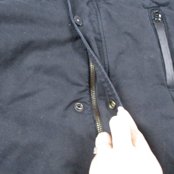 G Star Raw Jacket Boys XL Black Hooded Canvas Military Inspired Lined Utility - Picture 7 of 11